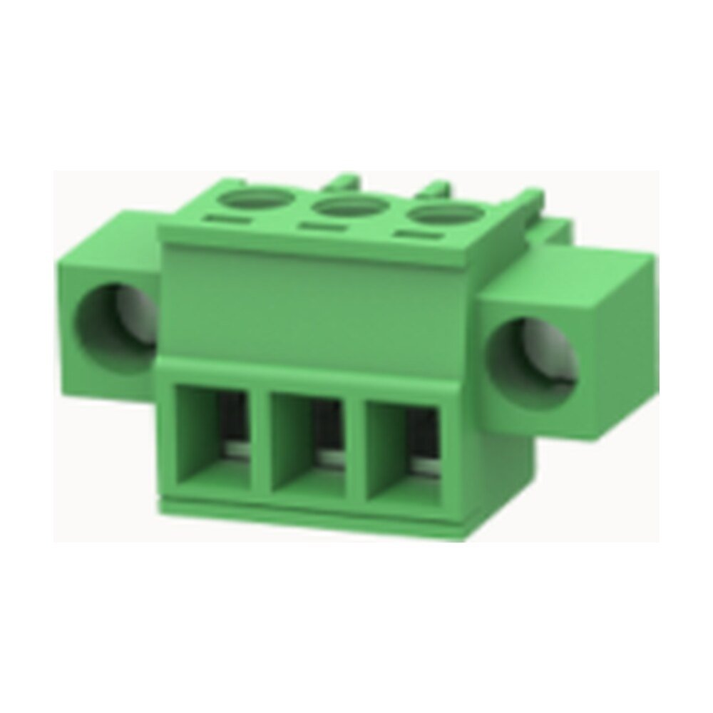 Euro Jack, Male Plug, 3-Position, 3.5mm Pitch, Screw Termination MR-15EDGKM-3.5-03P-14-00A(H)