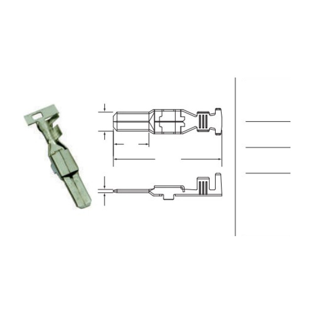 MR-187-TS-U Series - 4.8 mm Unsealed Automotive Connectors