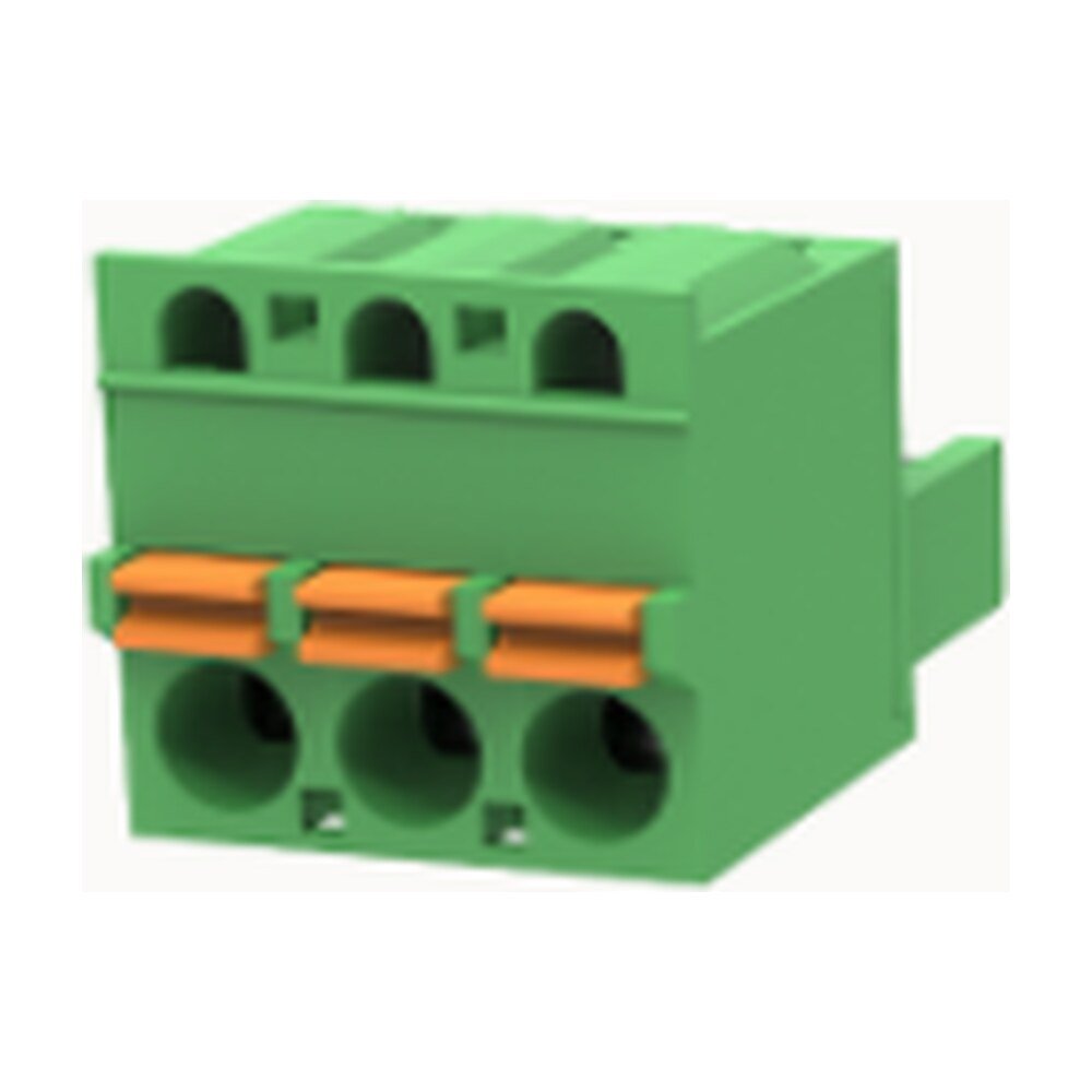 Euro Jack, Male Plug, 3-Position, 5.08mm Pitch, Push-in Spring Termination MR-2EDGKD-5.08-03P-14-00A(H)