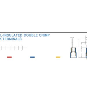 Fork Terminals — dimensioned outline drawing