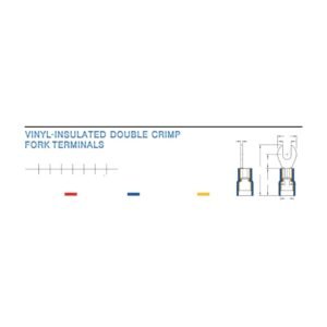 Fork Terminals — dimensioned outline drawing