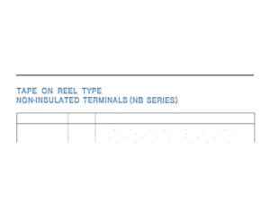 Flange Spade Terminals — dimensioned outline drawing