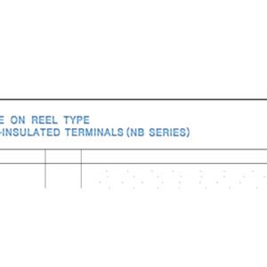 Flange Spade Terminals — dimensioned outline drawing