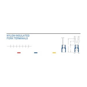 MR-ANY Series — Fork Terminals (Nylon-insulated, single crimp)