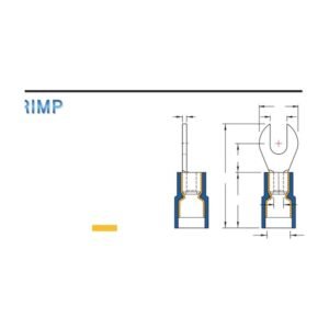 Fork Terminals — dimensioned outline drawing
