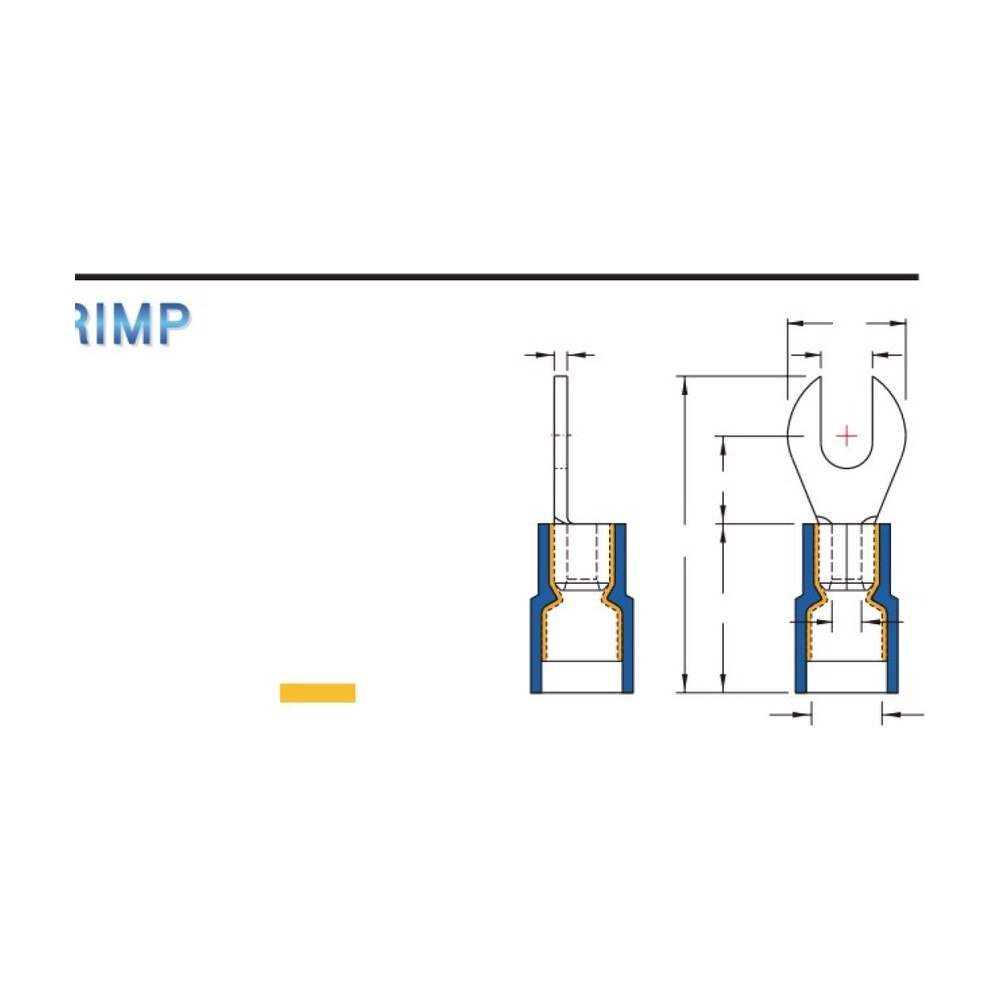 MR-ANYD Series — Fork Terminals (Nylon-insulated, double crimp with easy-entry copper sleeve)
