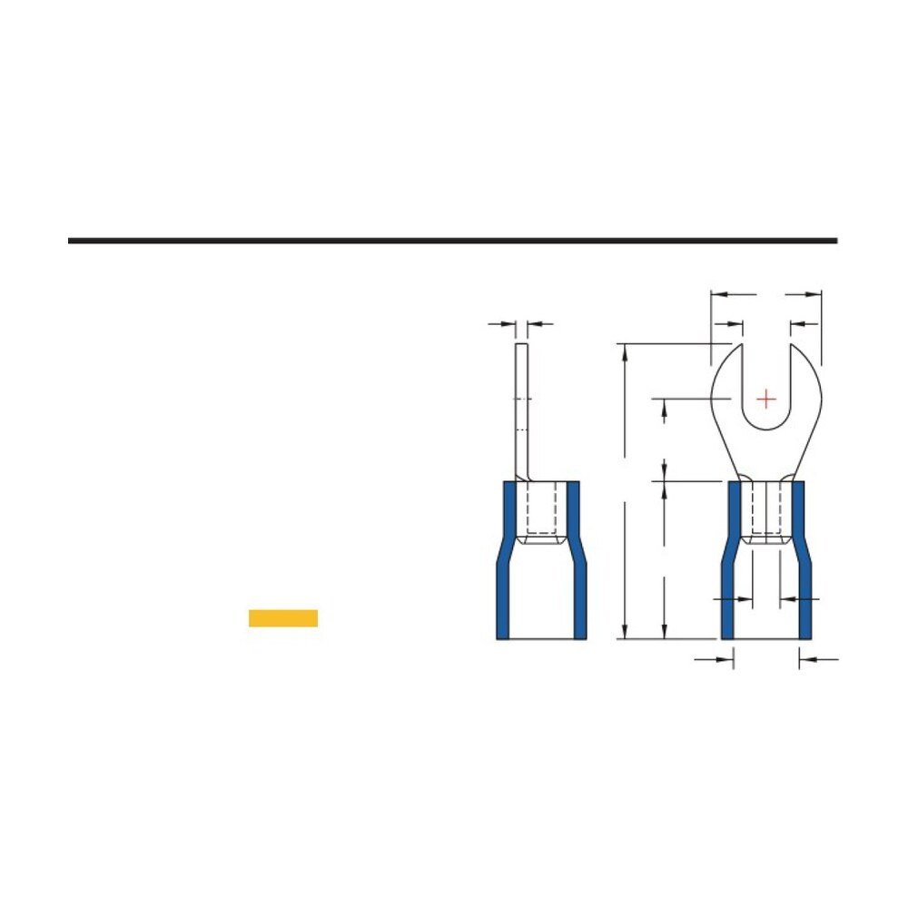 MR-AV Series — Fork Terminals (Vinyl-insulated, single crimp)