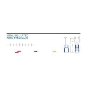 MR-AV Series — Fork Terminals (Vinyl-insulated, single crimp)