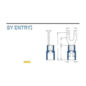 Fork Terminals — dimensioned outline drawing