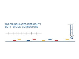 Butt Splice Connectors — dimensioned outline drawing