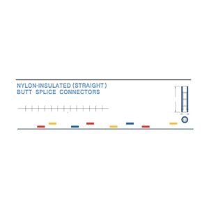 Butt Splice Connectors — dimensioned outline drawing