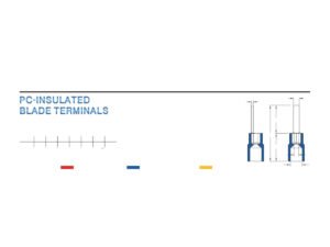 Blade Terminals — dimensioned outline drawing