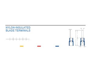 Blade Terminals — dimensioned outline drawing