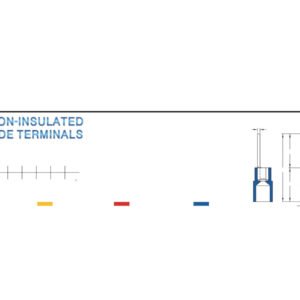 Blade Terminals — dimensioned outline drawing