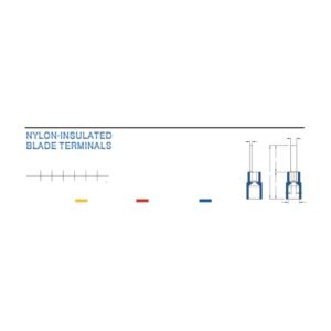 Blade Terminals — dimensioned outline drawing