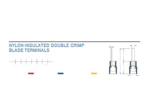 Blade Terminals — dimensioned outline drawing
