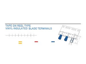 MR-DBVB Series — Blade Terminals (Vinyl-insulated, single crimp, brazed seam)