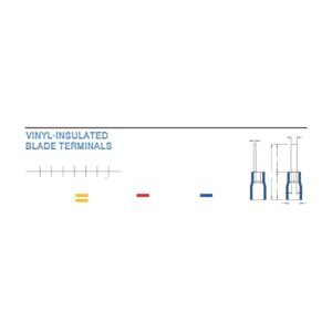 Blade Terminals — dimensioned outline drawing