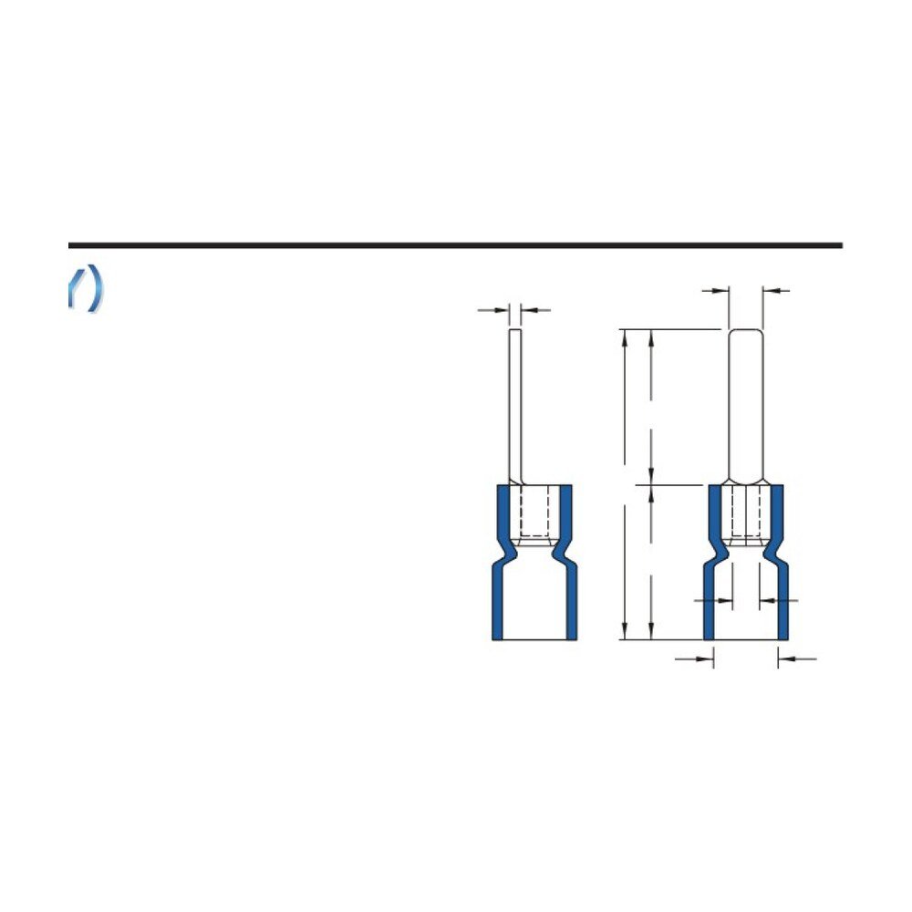 MR-DBVE Series — Blade Terminals (Vinyl-insulated (easy entry), single crimp)