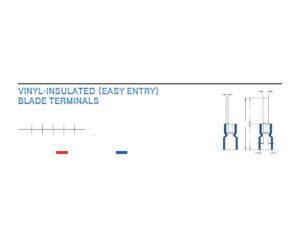 Blade Terminals — dimensioned outline drawing