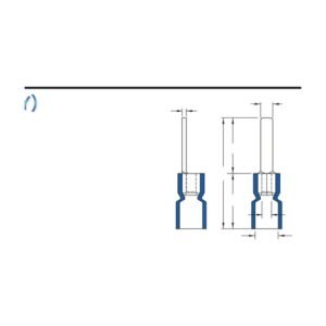 Blade Terminals — dimensioned outline drawing