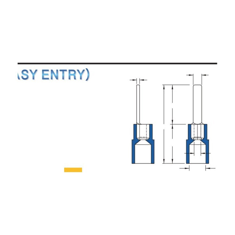 MR-DBVYL Series — Blade Terminals (Vinyl-insulated (moulded easy entry), long tongue)