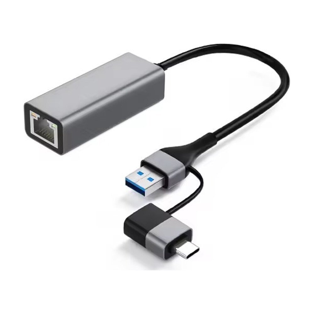 USB to RJ45 Gigabit Network Adapter, Driver-Free, with Hub - MR-DOCK-05