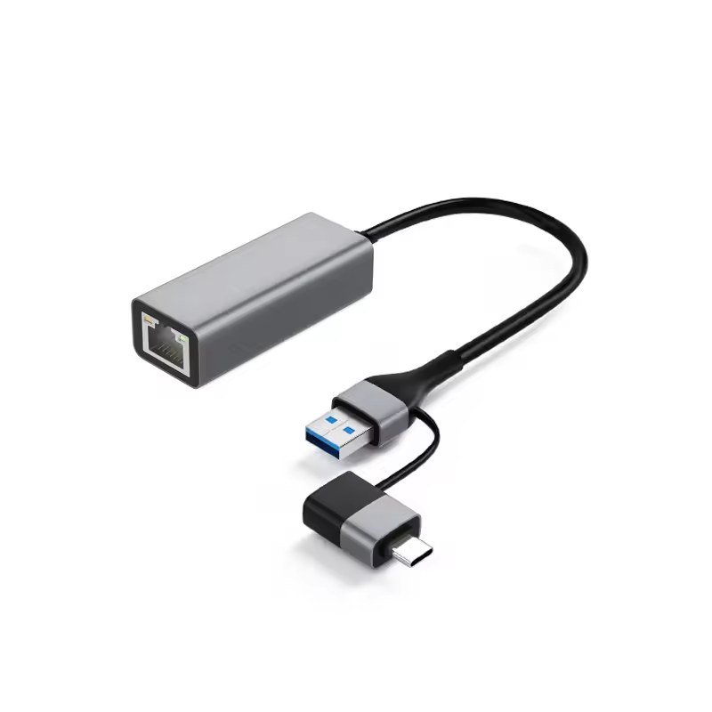 USB to RJ45 Gigabit Network Adapter, Driver-Free, with Hub - MR-DOCK-05