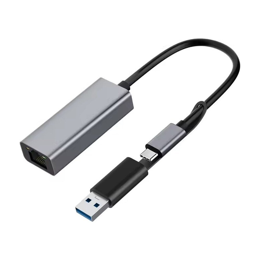 USB to RJ45 Gigabit Network Adapter, Driver-Free, with Hub - MR-DOCK-05