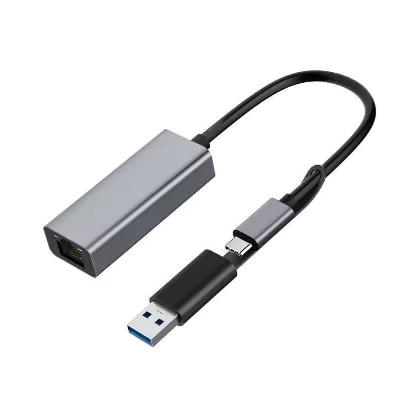 USB to RJ45 Gigabit Network Adapter, Driver-Free, with Hub - MR-DOCK-05