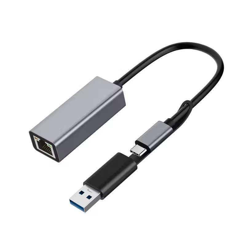 USB to RJ45 Gigabit Network Adapter, Driver-Free, with Hub - MR-DOCK-05