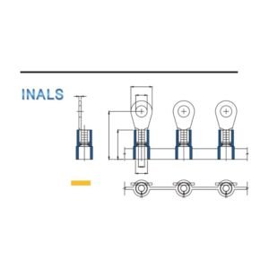 MR-DRNYBS Series — DIN 46234 / 46237 Ring Terminals (Nylon-insulated, single crimp, brazed seam, narrow tongue)