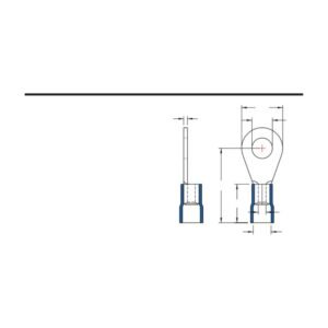MR-DRV Series — DIN 46234 / 46237 Ring Terminals (Vinyl-insulated, single crimp)