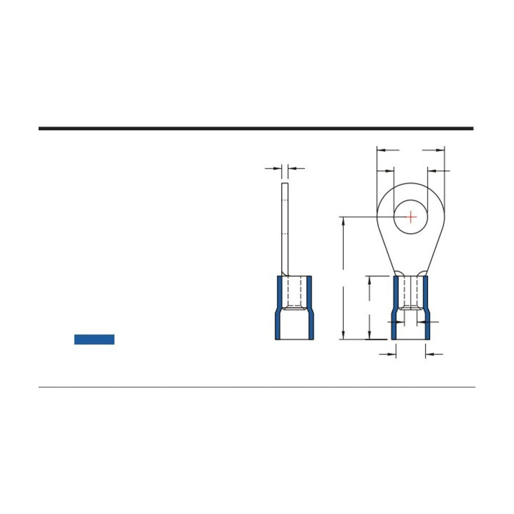 MR-DRVB Series — DIN 46234 / 46237 Ring Terminals (Vinyl-insulated, single crimp, brazed seam)