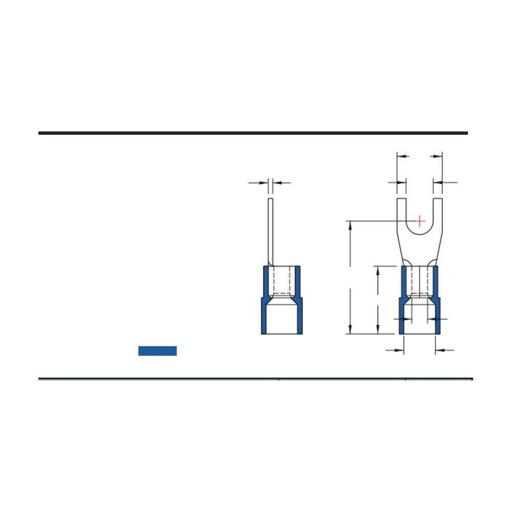 MR-DSNYB Series — DIN 46234 / 46237 Spade Terminals (Nylon-insulated, single crimp, brazed seam)