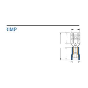Female Disconnectors — dimensioned outline drawing