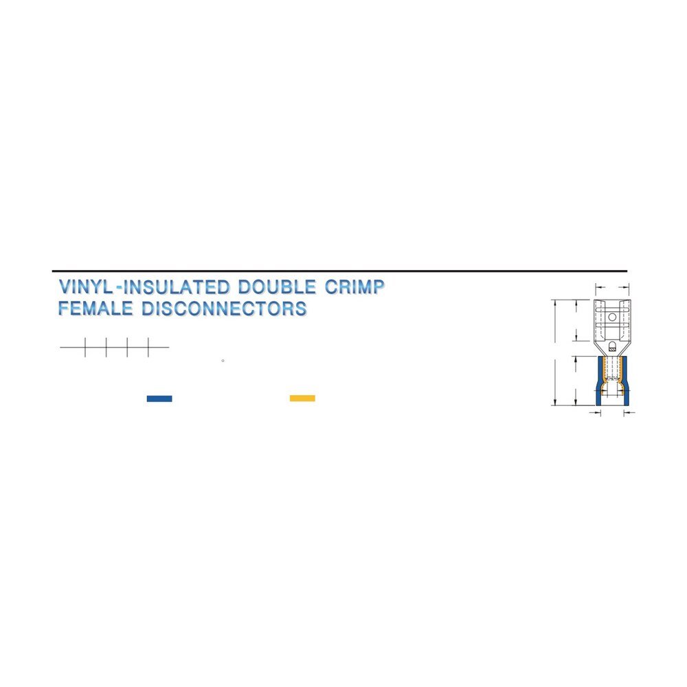 MR-FDD Series — Female Disconnectors (Vinyl-insulated, double crimp with easy-entry copper sleeve)