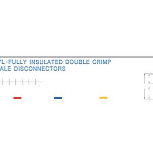 Fully-Insulated Female Disconnectors — dimensioned outline drawing