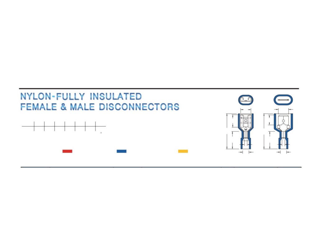 MR-FDFN Series — Fully-Insulated Female Disconnectors (Non-insulated, butted seam)