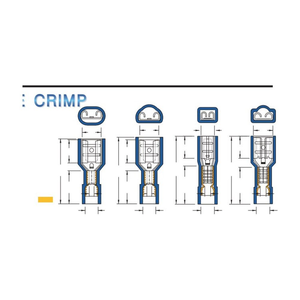 MR-FDFNID Series — Fully-Insulated Female Disconnectors (PC-insulated, double crimp with easy-entry copper sleeve)
