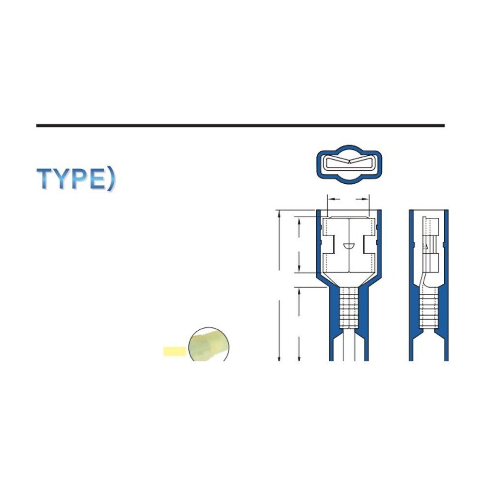 MR-MDFNY Series — Fully-Insulated Male Disconnectors (Nylon-insulated, single crimp)