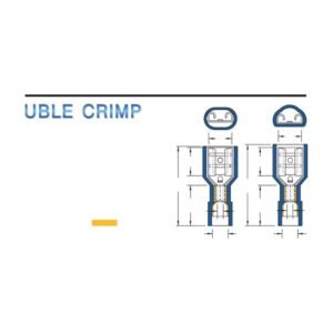 Fully-Insulated Female Disconnectors — dimensioned outline drawing