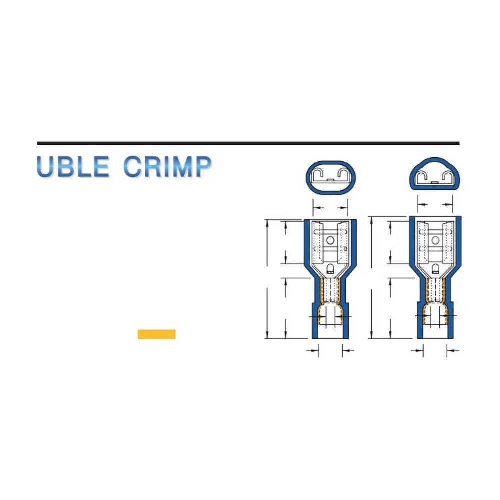 MR-FDFNYD Series — Fully-Insulated Female Disconnectors (Nylon-insulated, double crimp with easy-entry copper sleeve)