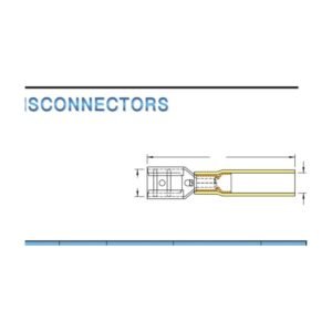 Female Disconnectors — dimensioned outline drawing