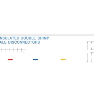 Female Disconnectors — dimensioned outline drawing