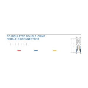 Female Disconnectors — dimensioned outline drawing