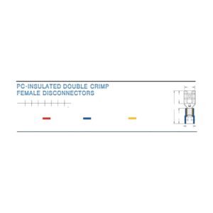Female Disconnectors — dimensioned outline drawing