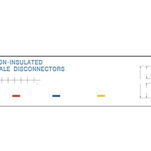 Female Disconnectors — dimensioned outline drawing