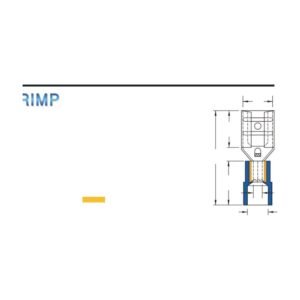MR-FDNYDX Series — Female Disconnectors (Nylon-insulated, double crimp with short copper sleeve)