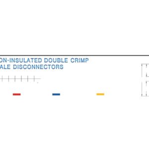 Female Disconnectors — dimensioned outline drawing